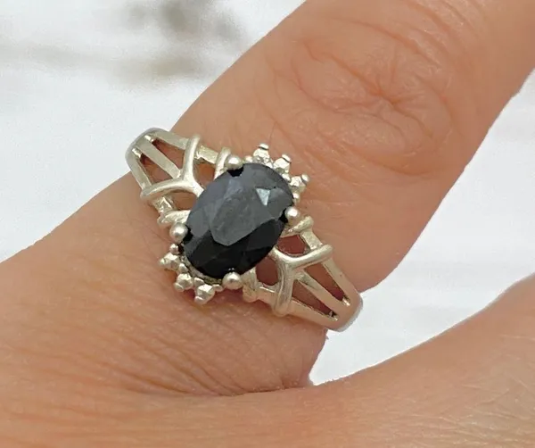 Black Onyx Sterling Silver Ring 5 - Image 9