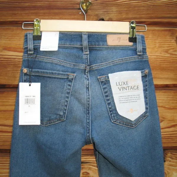NWT 7 For All Mankind 7FAM Blue Ankle Skinny Jeans - Image 8