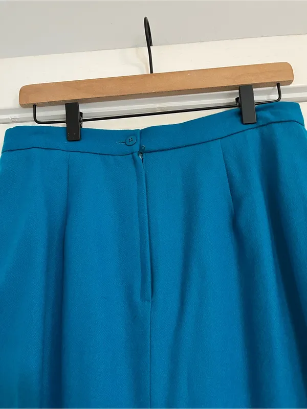 Vintage Oleg Cassini Teal blue Jacket and Skirt Suit women’s size 14 office - Image 13