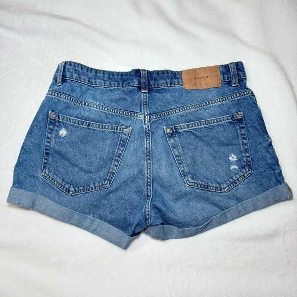 H&M &Denim Light Wash Blue Denim Women's Shorts - Size: 6 - Image 2
