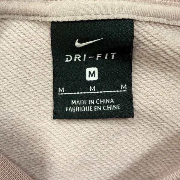 Nike Dri-FIT Just Do It Embossed Cropped Sweatshirt Mauve Lilac Medium - Image 8