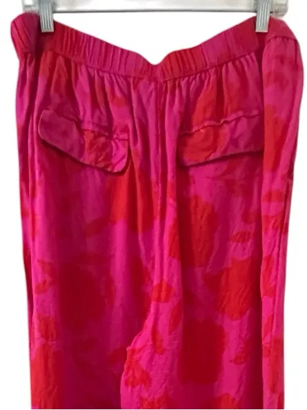 kate spade x Target Pink Red Floral Wide-Leg Linen Blend Pants XL - Image 5