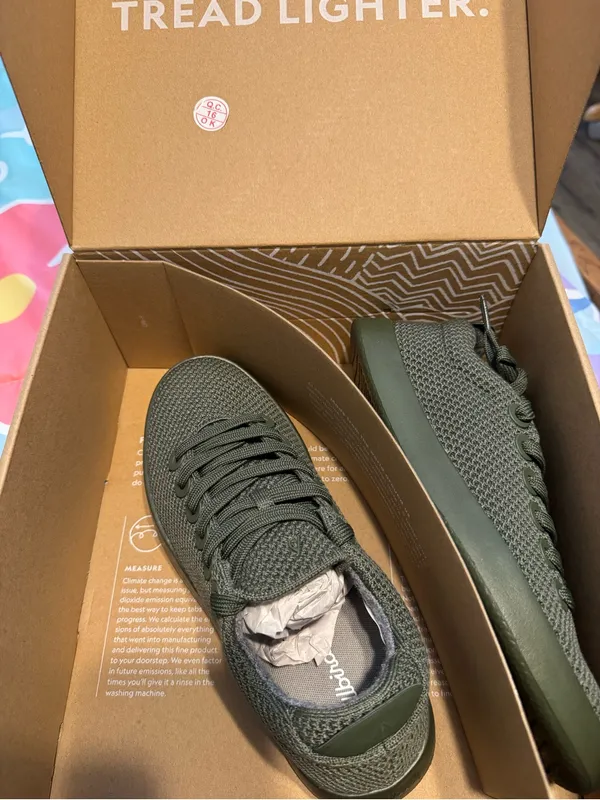 NIB Allbirds Tree Pipers Thunder Green Knit Sneakers Women’s Size 6 - Image 2