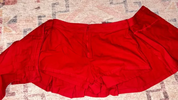 Red free people mini skirt - Image 4