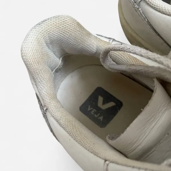 Veja V-10 Leather Lace-Up Perforated Sneakers in Women’s US 9 - Image 3