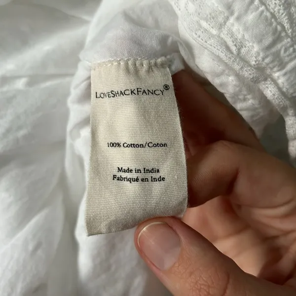 LoveShackFancy Natasha Dress in White - Image 7