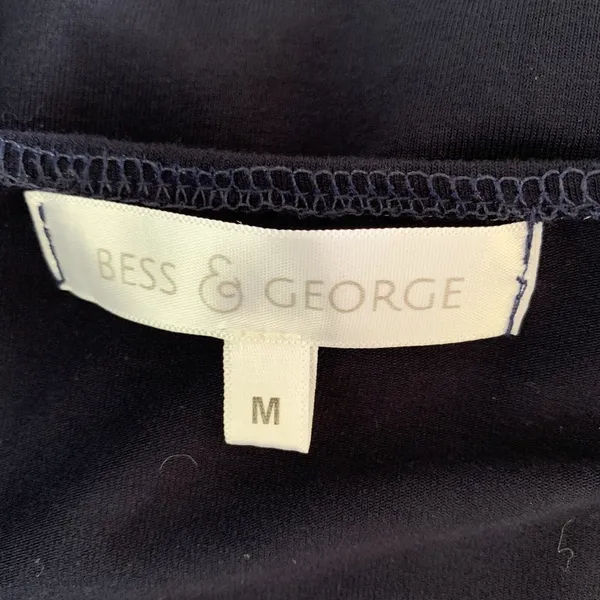 Bess And George Dress Medium Blue Long Sleeve Retro‎ Elegant Workwear - Image 6