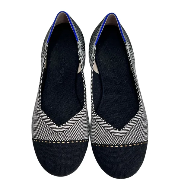Rothy’s The Square Flats | Tuxedo Black & Ivory - Image 10