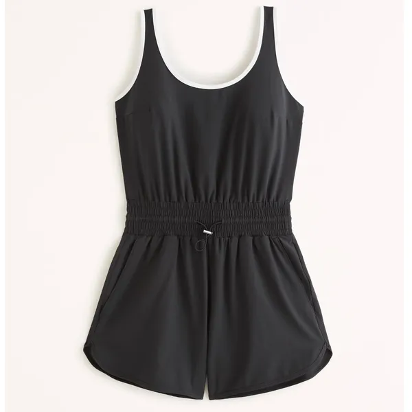 Abercrombie Traveler Athletic Romper Size Small Petite Black Tennis Pickleball - Image 10