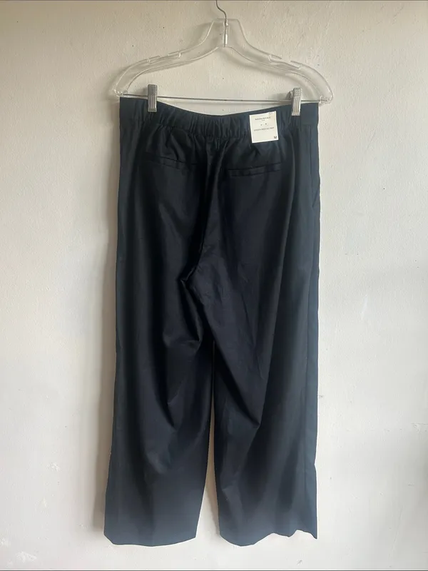 Banana Republic Hayden Wide Leg Linen Blend Black Pants Size Medium NWT - Image 5