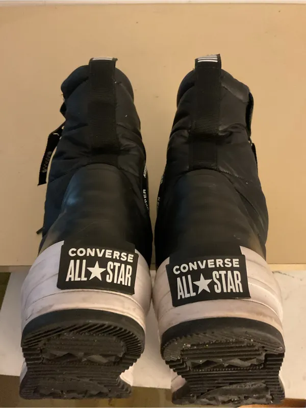 Converse women black puffy platform Chuck Taylor high top sneakers US 5.5 - Image 7
