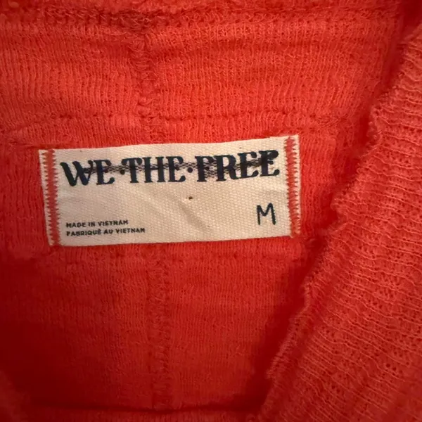 Free People We The Free Sarah Pointelle Turtleneck in red . NWOT, size medium . - Image 3