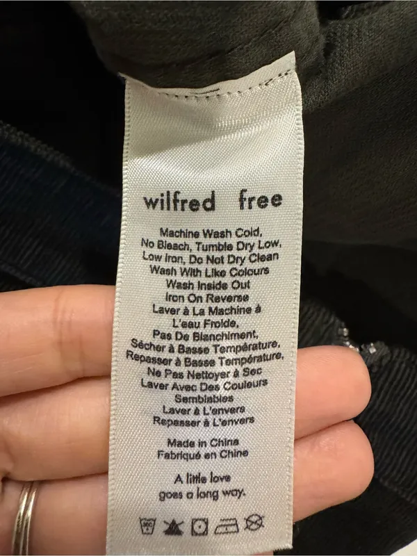 Wilfred Free Aritzia Olive Green Corduroy Mini Skirt Side Zip Size 6 - Image 5