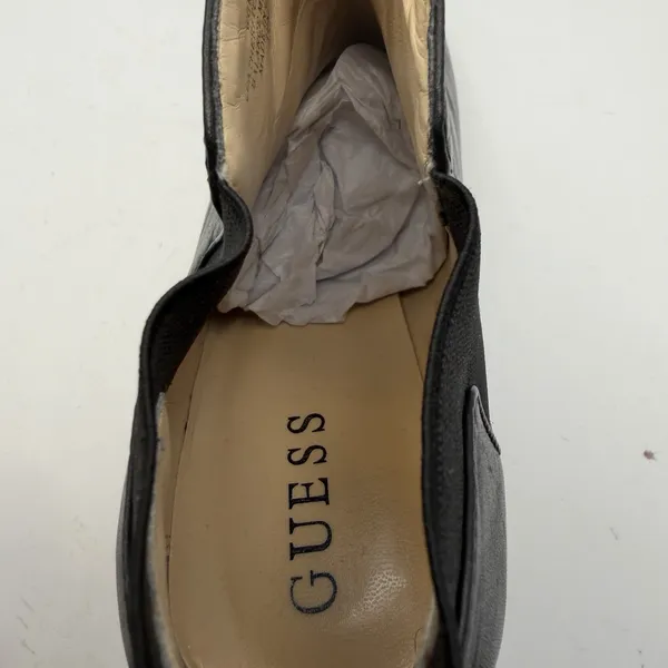GUESS ANKLE BOOTS, NWOB‎ Black Leather Platform High Heels, WGMIST Booties 10M - Image 9