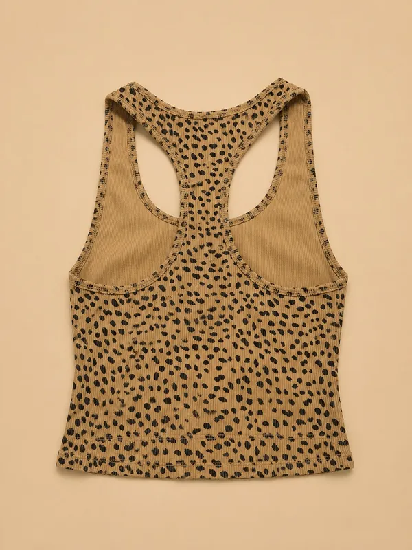 Forever 21 Leopard Ribbed Racerback Tank Top - Image 2