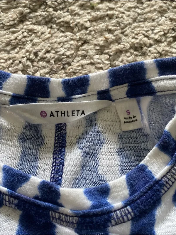 Rail Tie-Dye Stripe Tank Dress- Blue & White - Image 2