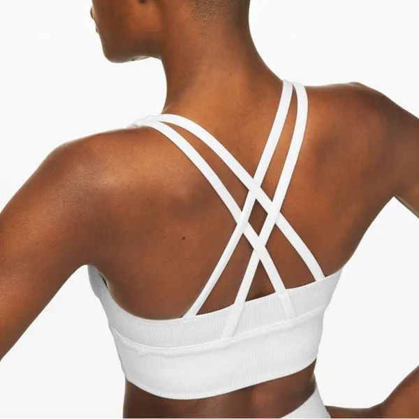 Lululemon 4 Energy Bra *Long Line Texture in White - Image 3