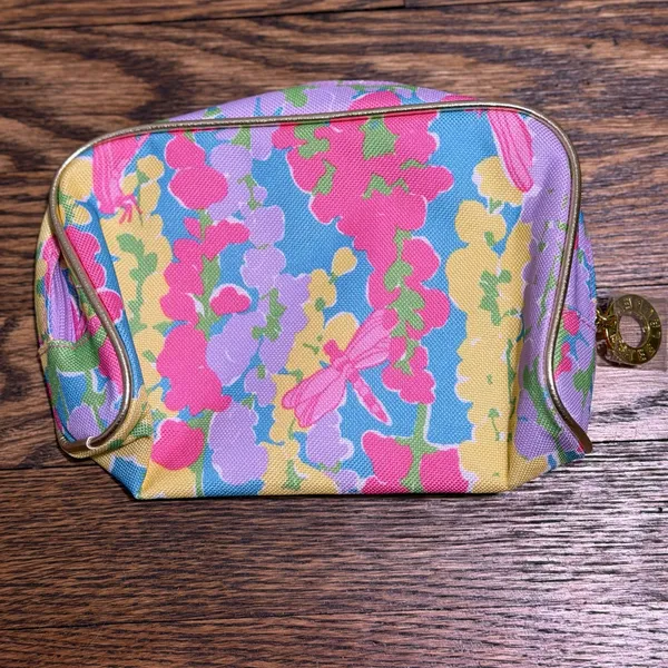 Lilly Pulitzer for Estée Lauder Floral Bag - Pink, Yellow, Blue - Image 2