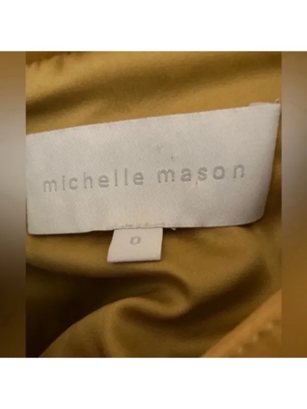 Michelle Mason Suede Twist Crop Top in Mustard Size 0 - Image 2