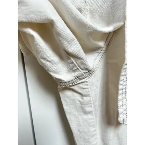 Anthropologie Ryanne Wide-Leg Utility Jumpsuit in White Size 4 Coastal Preppy - Image 7