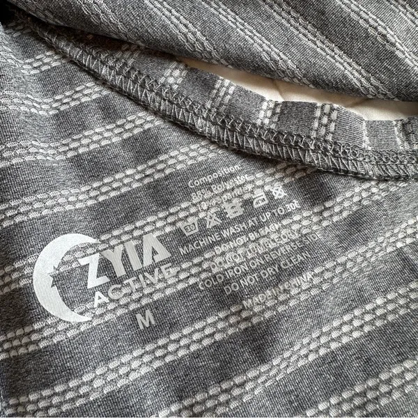Zyia Active Gray Nimbus Split Open Back Athletic Tank Top Medium New NWT - Image 5