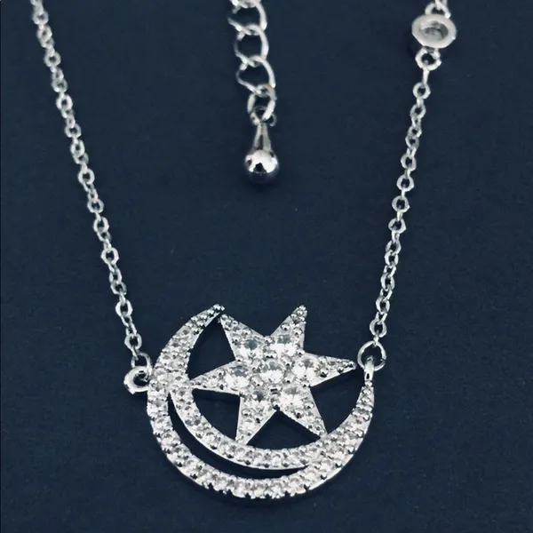 Moon Star Necklace Silver - Image 3