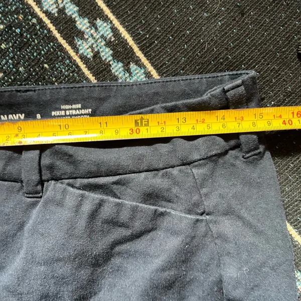 Old Navy Women's Flare Jeans - Navy Blue Wide Leg SZ 8 High-Rise Y2K Pixie - Image 9