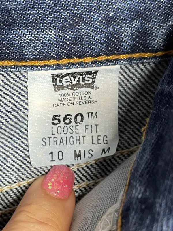 Levi’s 560 Loose Fit Straight Leg Jeans 10 USA Made Vintage Mom Jeans 90s Y2K - Image 5