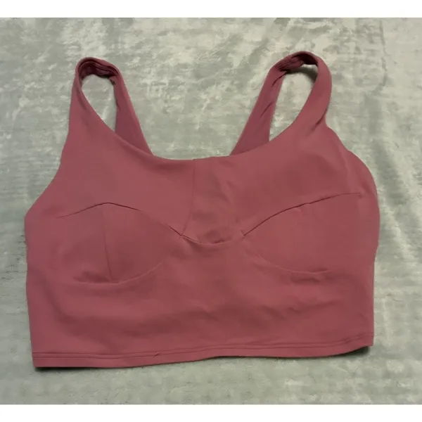 Lululemon Nulu Front-Darting Yoga Bra B/C Cup Pink Blossom Sz 6 - Image 2