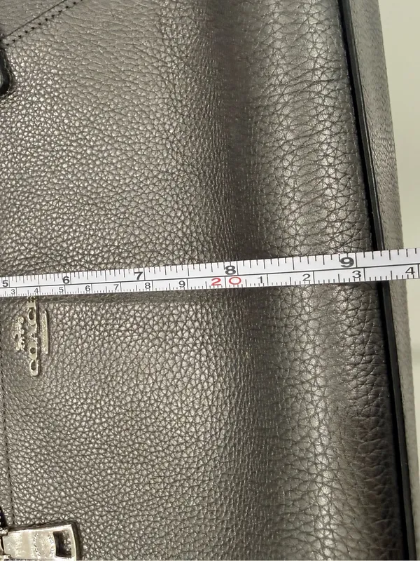 Coach Prairie Satchel Womens Gray Leather Silver Hardware Zip cute preppy y2k - Image 8