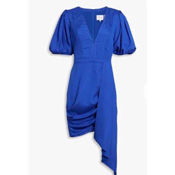 ONE33 SOCIAL Gathered crepe de chine mini dress Size 4‎ - Image 7