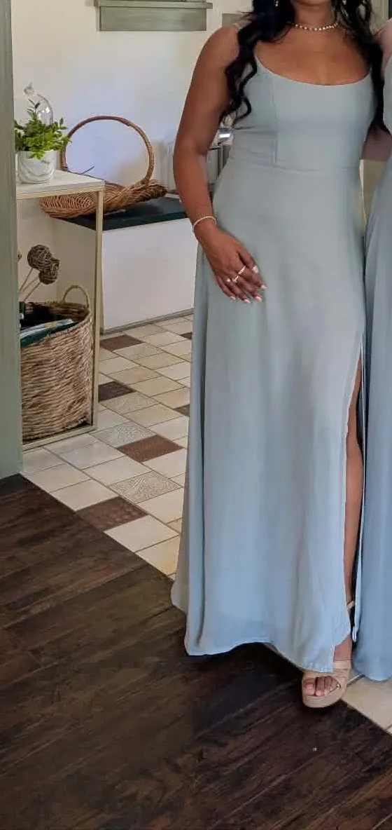 Birdy Grey Amy Sage Green Chiffon Dress - Image 3