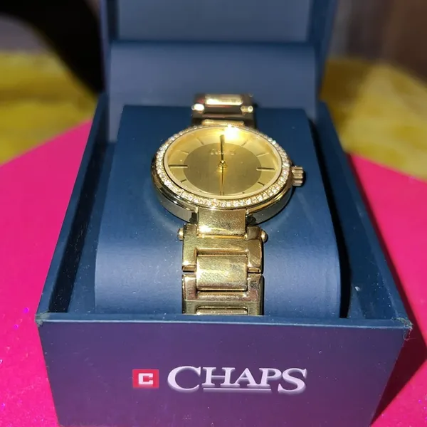 Gold Tone w Crystals Watch - Image 3