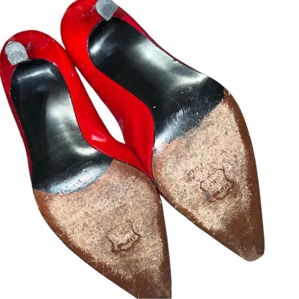 Stuart Weitzman luxury beautiful candy apple red heels! - Image 9