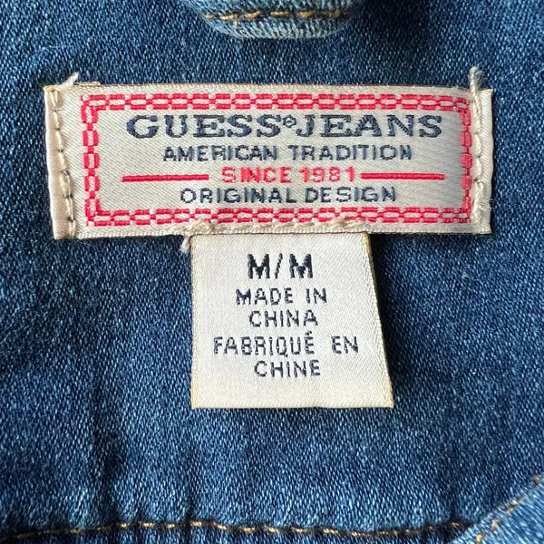 Guess Jeans Cropped Denim Jacket Womens Medium Fits Small - Image 2
