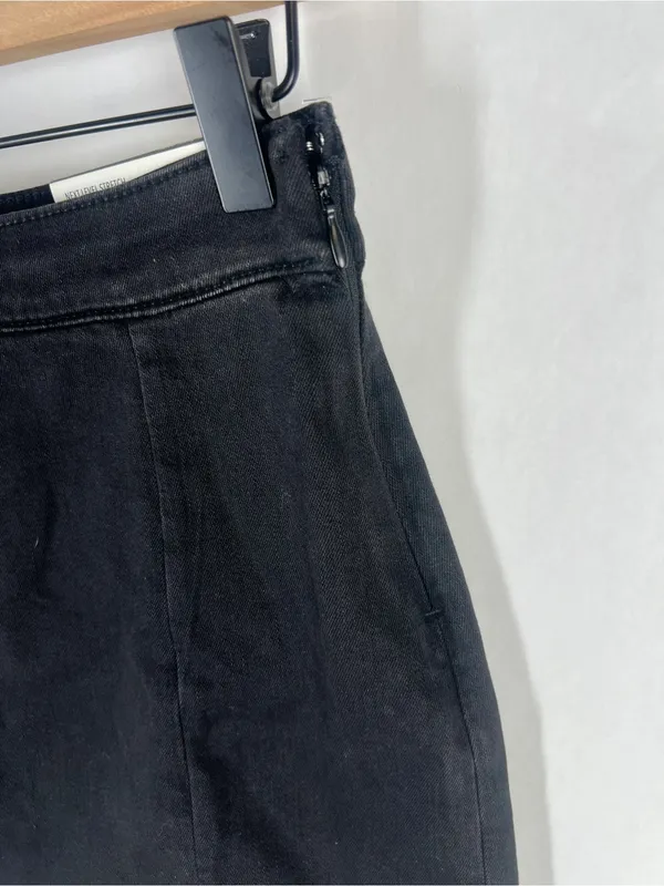 American Eagle High-Rise Black Denim Mini Skort Size 0 25W NWT - Image 4
