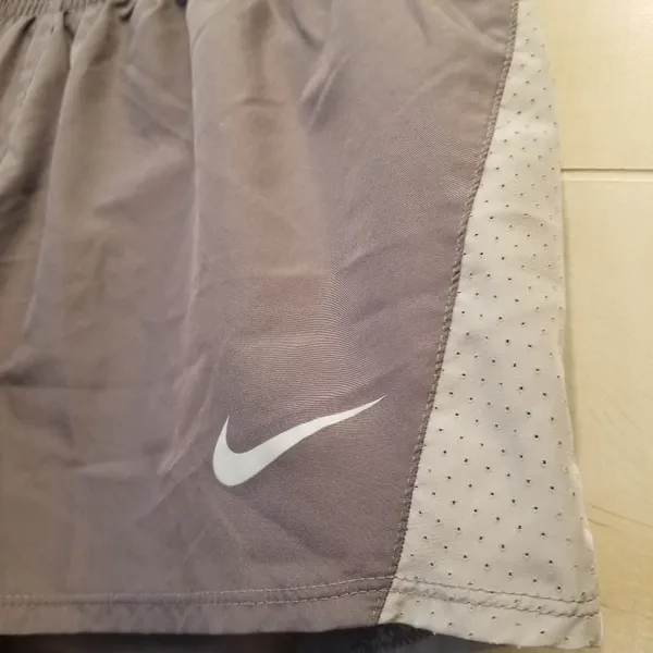 {M} Nike Dri Fit Gray Running Shorts Women's - Image 4