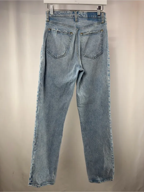 Abercrombie & Fitch Ultra High Rise 90s Straight Jean in Medium Blue Size 4 - Image 8
