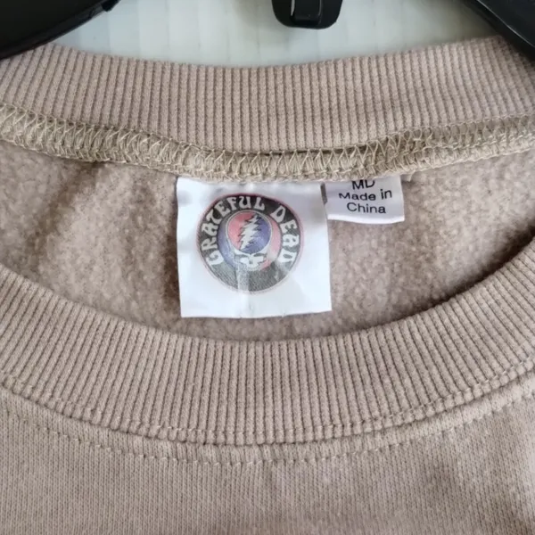 Grateful Dead tye dyed tan/ green sweatshirt, medium - Image 4