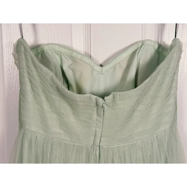 Jenny Yoo Annabelle Strapless Tulle Gown Maxi Dress Size 4 Green Wedding Formal - Image 5