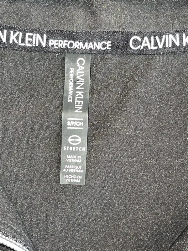 Calvin Klein Performance Jacket Black Fleece Cropped Athletic Quarter-Zip Small - Image 4