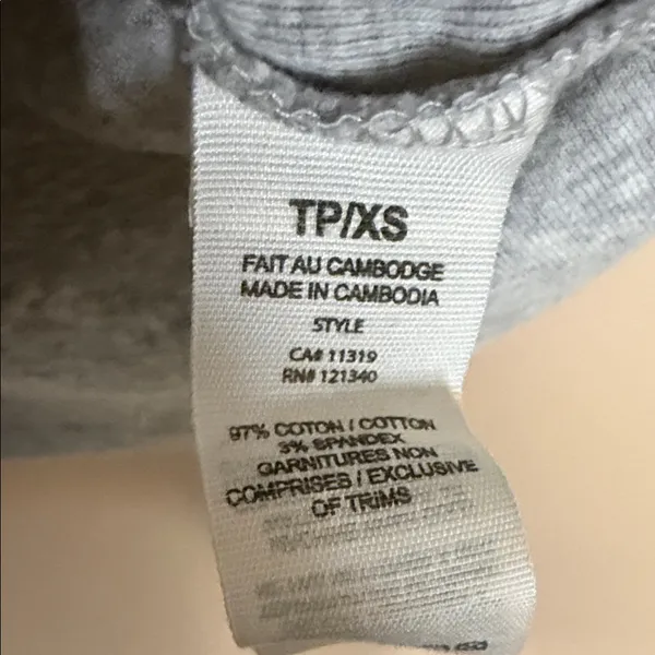 Garage Light Gray Zip Mock Neck Tee - Image 4