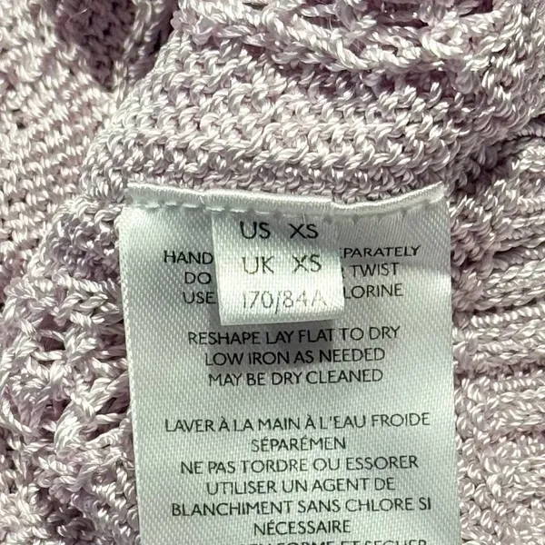 Free People Cropped Sweater Vest Y2K Cottage Preppy Academia Pastel Purple XS - Image 3