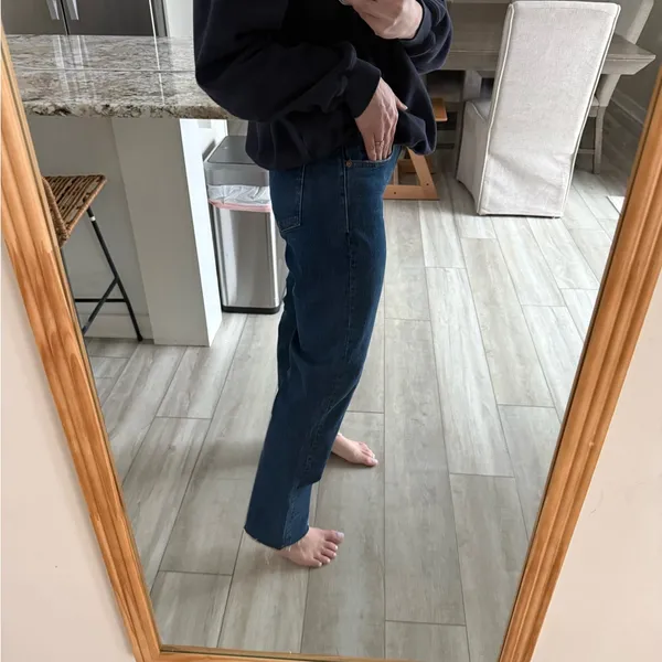 Abercrombie & Fitch Mid Rise 90s Straight Jeans Medium Wash Size 28 Regular - Image 3