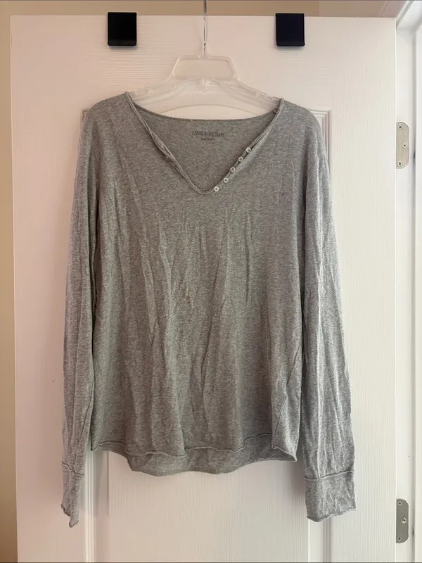 Zadig & Voltaire Tunisien Glitter Skull Henley Large - Image 6