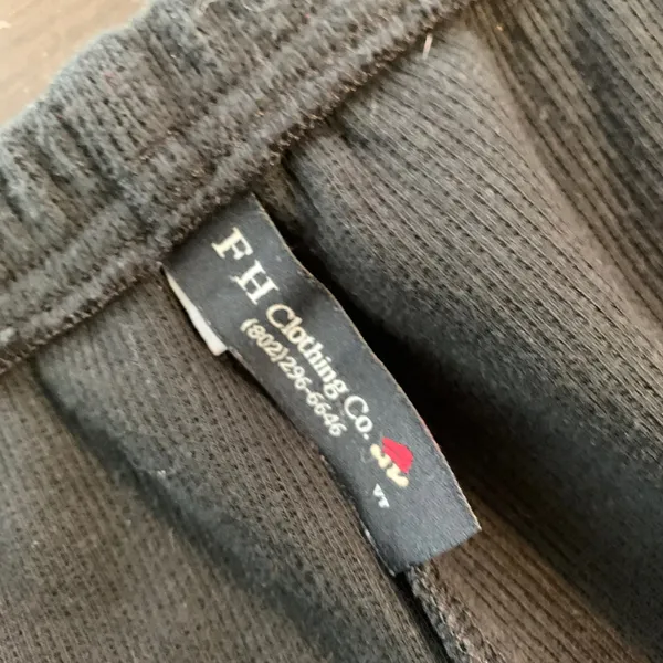 FH Clothing Co Black Ribbed Knit‎ Lounge Pants Women Large 100% Cotton Vermont - Image 3