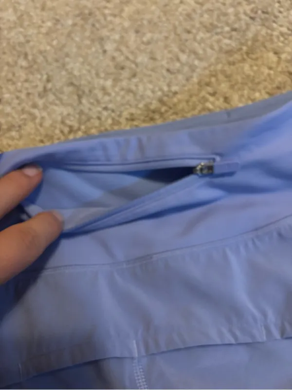 Lululemon Athletica Light Blue/Purple Hydrangea Speed Up MR 4” Lined Shorts - Image 7