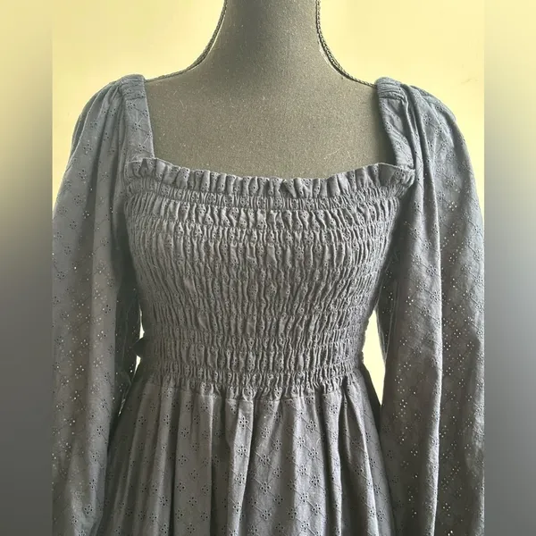 Madewell Lucie‎ Cut Out Back Midi Dress medium boho cottagecore prairie holiday - Image 4