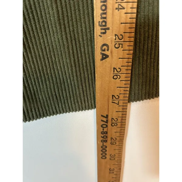 PrettyGarden Chic Women’s Medium Olive Green Corduroy Shacket Snap Front Pockets - Image 5