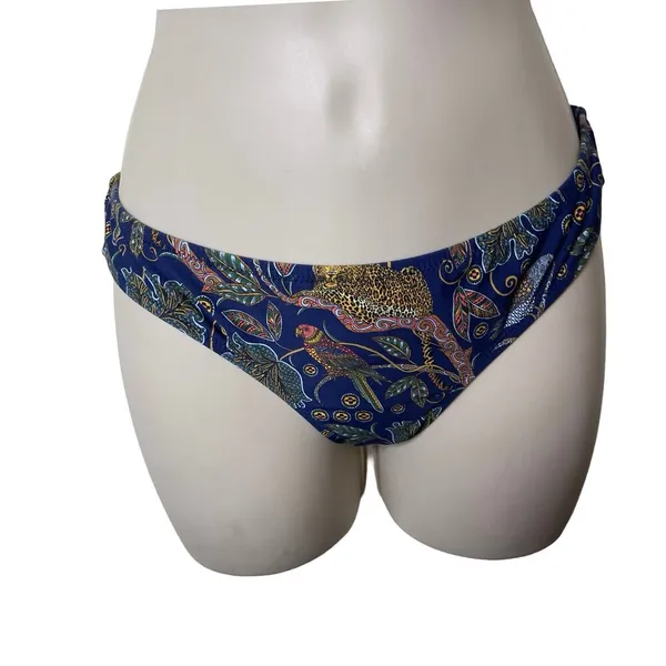J.Crew Jungle Leopard Print Two Piece Swimsuit Blue Womens S - Image 4